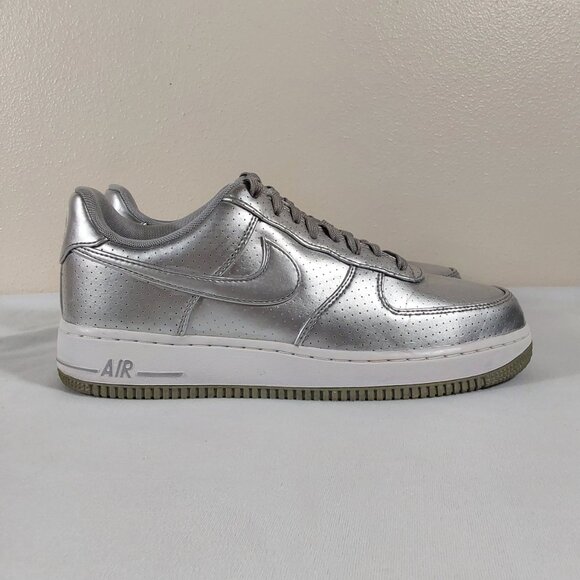 Nike Air Force 1 LV8 Dream Team Metallic Silver Low Sneaker Good Cond - 8.5 - Picture 4 of 12